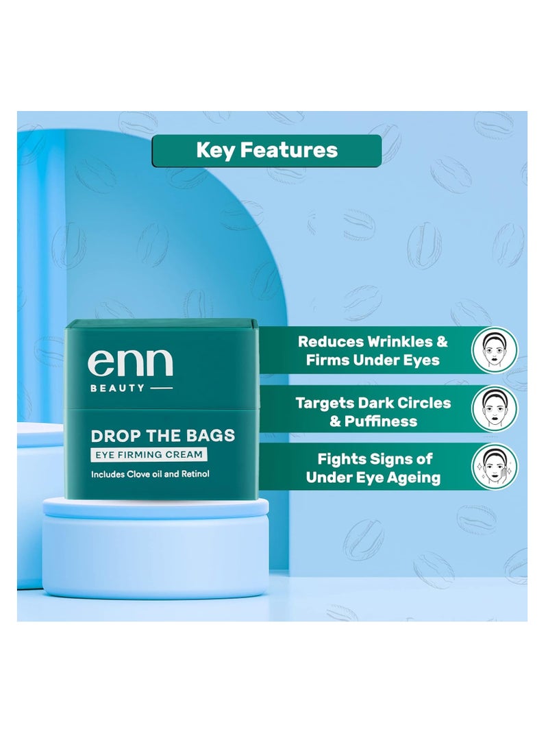 ENN - ENN Drop The Bags Eye Firming Cream  Retinol under eye cream  Wrinkles and Fine Line Removal Natural For Men and Women 7gm - Image 1