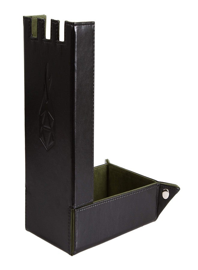 Forged Dice Co. Draco Castle Foldable Dice Tray and Dice Tower - Foldable DND Dice Tray and Dice Rolling Tray Tower - Perfect for Dungeons and Dragons RPG and Tabletop Gaming - Green - Image 3