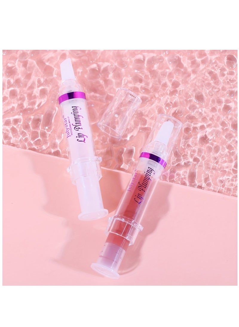 Julystar مُعزز شفاه ممتلئة أحمر شفاه مرطب لامع يزيد الحجم ولامع مُعزز شفاه زجاج مرآة لمسة شفاه مكياج شفاه مُعزز للنساء رقم 04 - Image 5