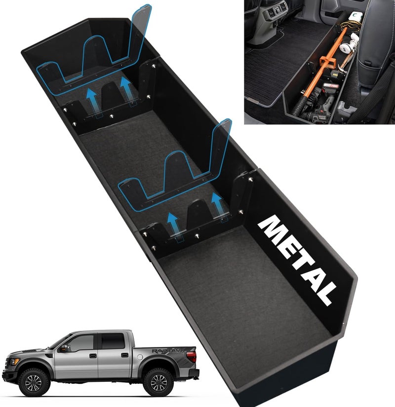 TOPOWN Metal Under Seat Storage Box for Ford Trucks - Image 1