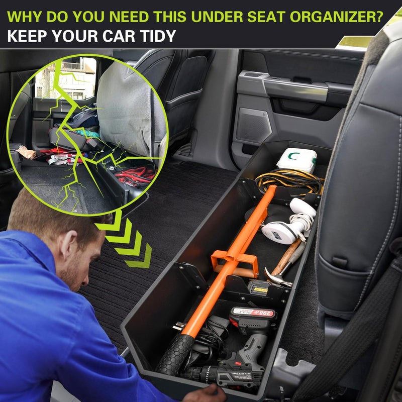 TOPOWN Metal Under Seat Storage Box for Ford Trucks - Image 3