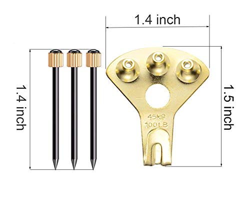 ANCIRS 10 Pack 100 lbs Picture Frame Hangers Hooks with Nails, Picture Hanging Hooks, Heavy Duty Plaster Wall Pro Photo/Heavy Mirror Hanging Kit (10 Pack) - Image 4