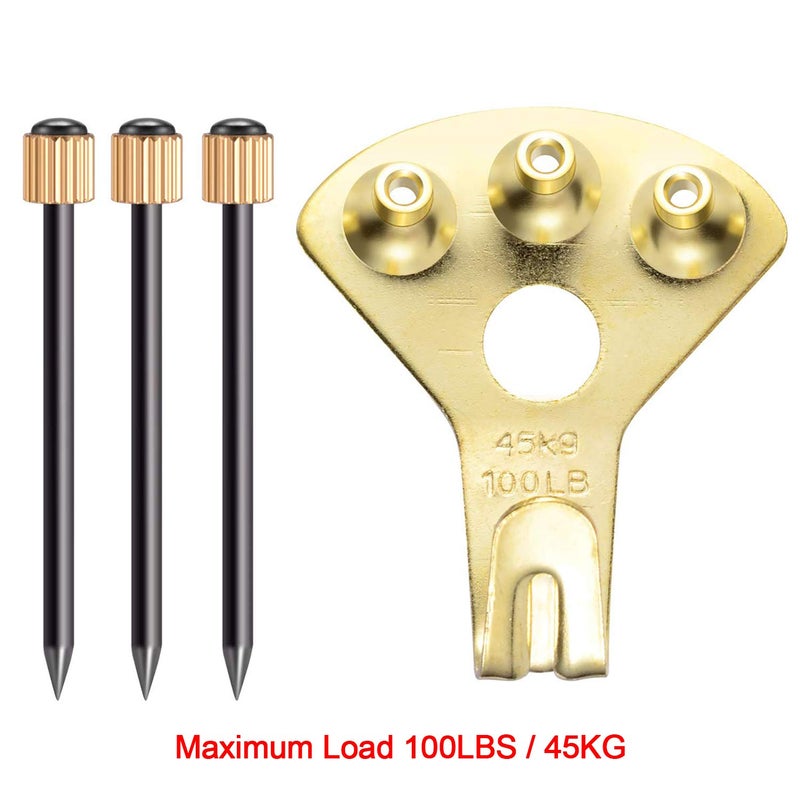 ANCIRS 10 Pack 100 lbs Picture Frame Hangers Hooks with Nails, Picture Hanging Hooks, Heavy Duty Plaster Wall Pro Photo/Heavy Mirror Hanging Kit (10 Pack) - Image 2