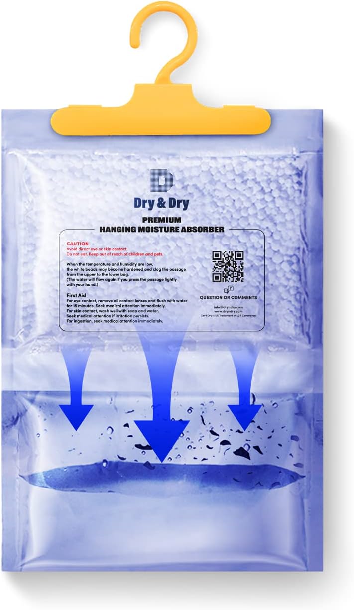 DRYDRY Premium Moisture Absorbers for Home, Basement & Bedroom - Small Dehumidifiers - White (8 Pack) - Image 2