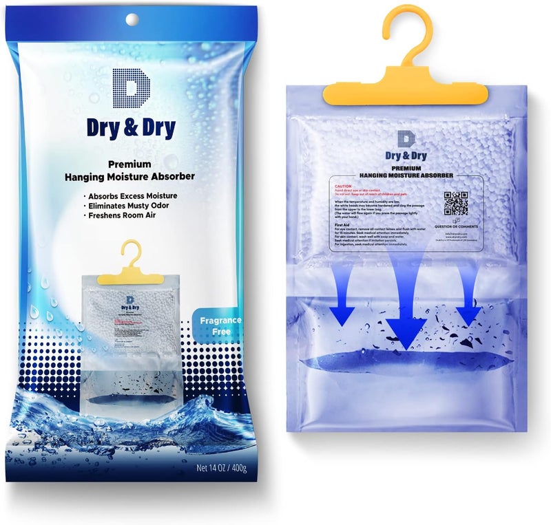 DRYDRY Premium Moisture Absorbers for Home, Basement & Bedroom - Small Dehumidifiers - White (8 Pack) - Image 3