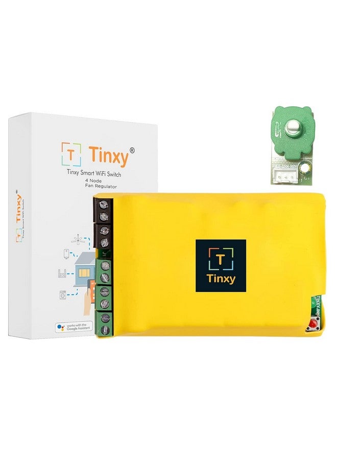 T Tinxy Device مفتاح ذكي Tinxy 4 Node مع منظم مروحة. مفتاح ذكي للتحديث لأتمتة المنزل، يعمل مع المفاتيح الموجودة. متوافق مع أليكسا وجوجل هوم… - Image 1