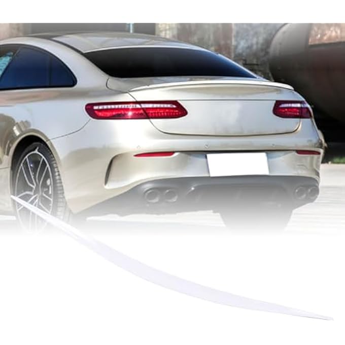 Nurnesy Universal 46-Inch White Rear Trunk Lip Spoiler - Adhesive Tail Wing for Enhanced Exterior Style - Image 2