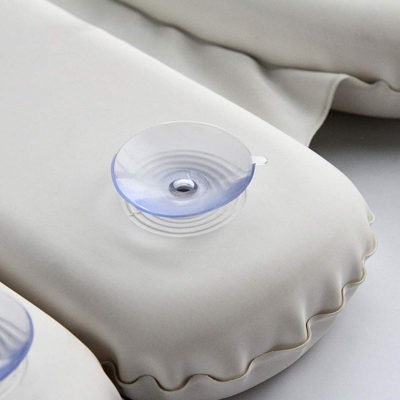 cheekyglo Spa Bath Pillow Bathtub Pillow Rest Cushion for Tub Neck and Back Support (White) - Image 3