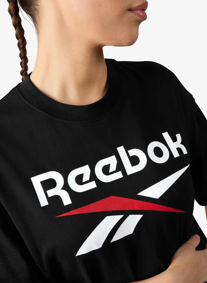 Reebok  Identity 2 Color Large Logo Relaxed T-Shirt for Women | Best Price UAE