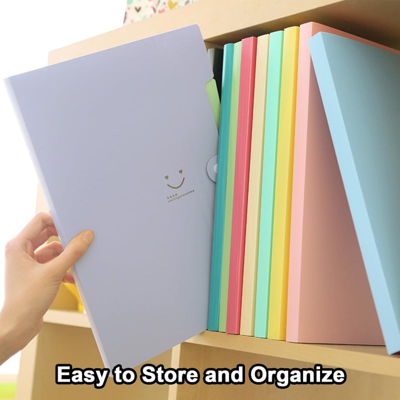 xlehoely xlehoel 10 PCS Expanding File Folders,A4 Letter Size Accordion Organizer Folder,Expandable File Folder Organizer with 5 Pockets,Plastic Document Organizer with 120 Labels for School Office Supplies - Image 5