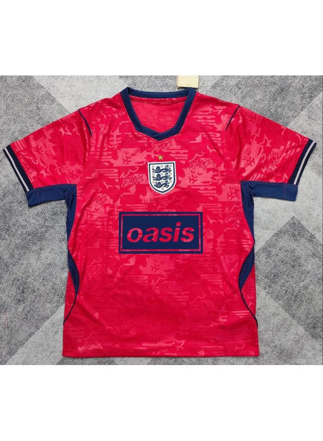 National Team Oasis Collaboration Printed Football Jersey Spain England Trendy Thai Version Jersey