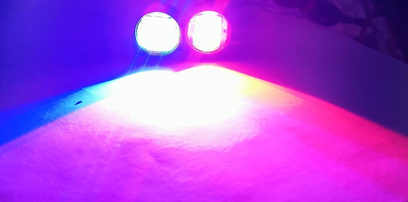 SHOP4U Waterproof Motorcycle Led Strobe Lights Flash Warning Brake Light Lamp Compatible Compatible with All Motorbikes and Cars (1 Pair) (Multi-Color) - Image 2