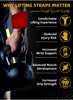DPTER Lifting Wrist Straps Gym Wristbands for Weightlifting Pull Ups and Strength Training 2Pcs  - Image 2