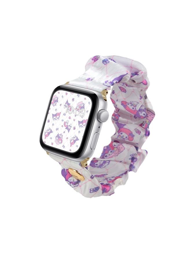 Sonix x Sanrio Scrunchie Watch Band Compatible with ﻿Apple Watch 41mm / 40mm / 38 mm - My Melody - Image 1