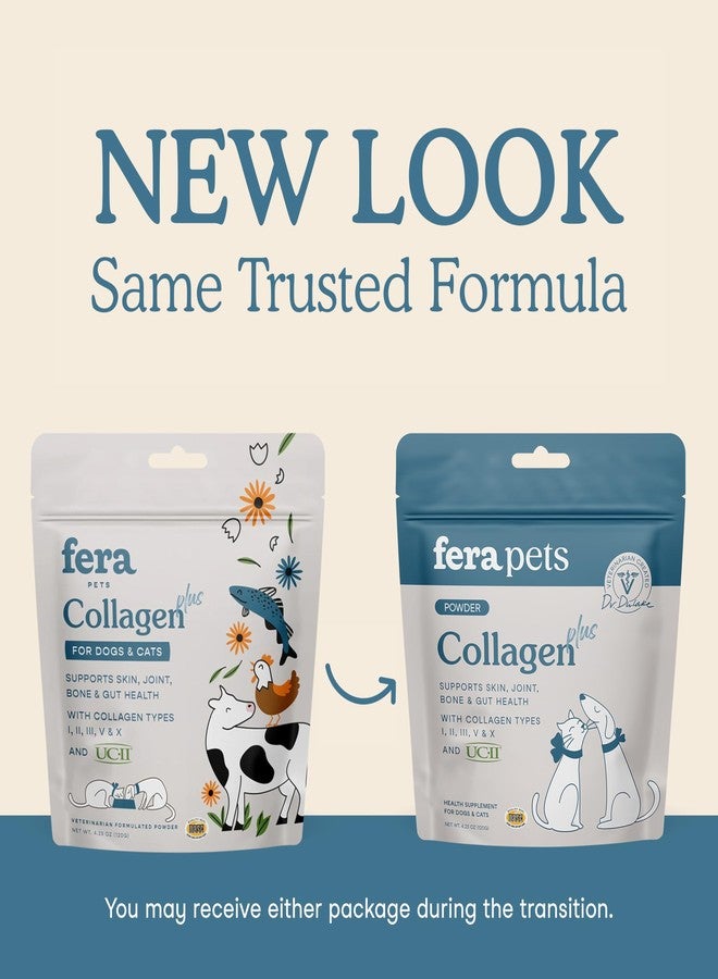 Fera Pets Cat & Dog Collagen Powder - Bone, Gut, Joint and Skin Supplement - 5 Types of Collagen + Clinically Studied UC-II® - 4.23 oz - Image 2