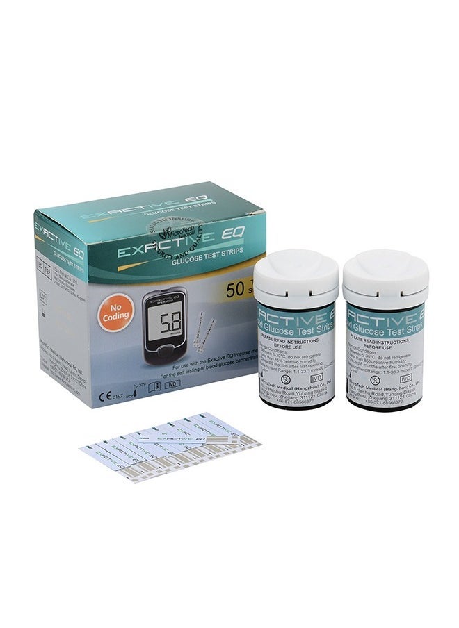 Safe Exrctive EQ Simple Blood Glucose Monitoring System With 50 Test Strips And Lancets