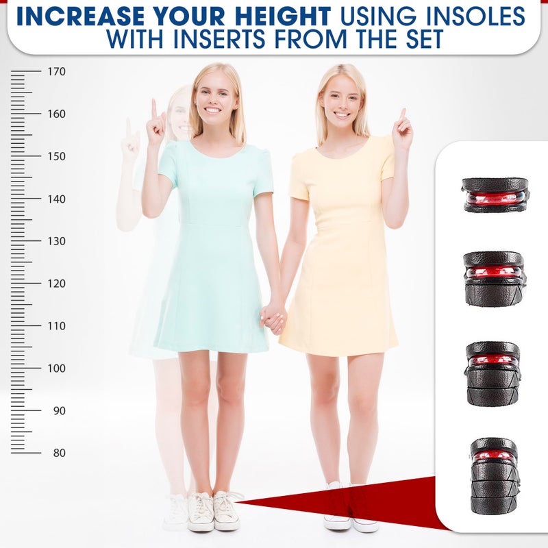 ZOKLU Height Increase Insoles for Men and Women â€“ 4-Layer Adjustable Height Boosters with PVC Layers Up to 3 Inches, Trim-to-Fit Comfort, Firm Fit for US Sizes 4.5â€“9 â€“ Shoe Lifts Men for Event & Work Use - Image 5