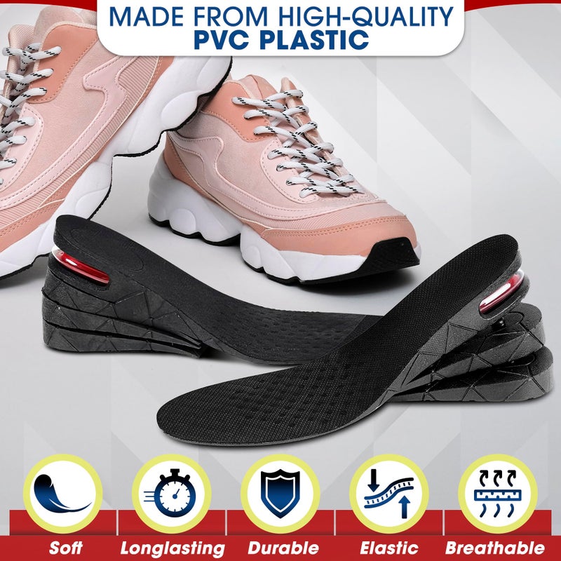 ZOKLU Height Increase Insoles for Men and Women â€“ 4-Layer Adjustable Height Boosters with PVC Layers Up to 3 Inches, Trim-to-Fit Comfort, Firm Fit for US Sizes 4.5â€“9 â€“ Shoe Lifts Men for Event & Work Use - Image 3