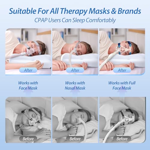 HOMCA CPAP Pillow for Side Sleeping, CPAP Nasal Pillows for All CPAP Masks Users to Reduce Air Leaks & Masks Pressure, Neck Support Pillows for Sleeping for Neck Pain Relief - Image 4