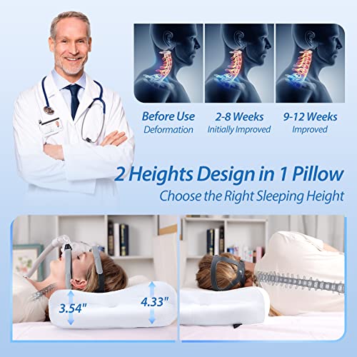 HOMCA CPAP Pillow for Side Sleeping, CPAP Nasal Pillows for All CPAP Masks Users to Reduce Air Leaks & Masks Pressure, Neck Support Pillows for Sleeping for Neck Pain Relief - Image 2