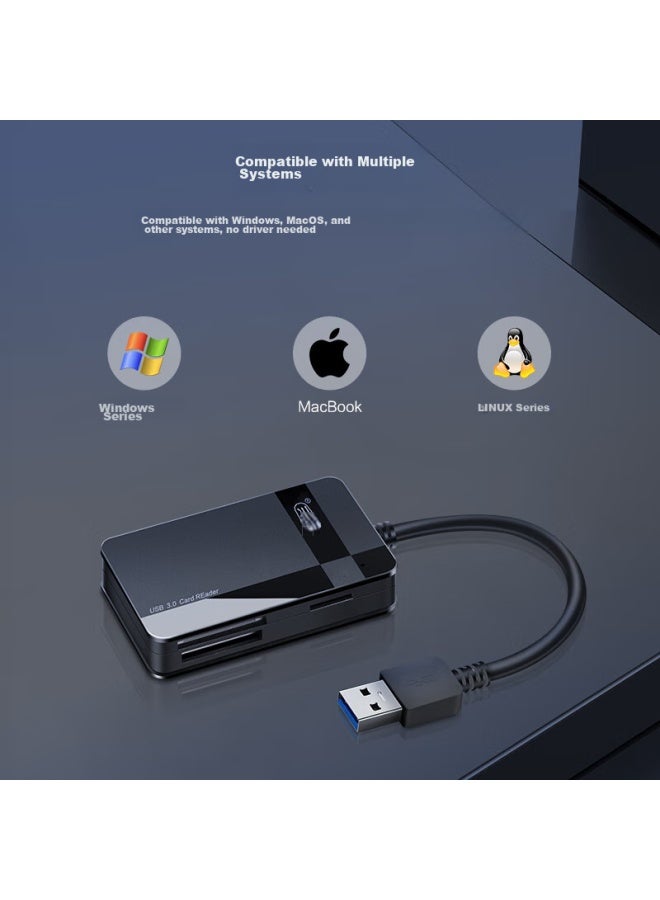 Chuanyu Usb 3.0 High-speed Sd/tf/cf/ms Card Multi-function All-in Card Reader Supports Dslr Camera Storage Cards, Dash Cam, Drone, Computer, And Smartphone Memory Cards - Image 4