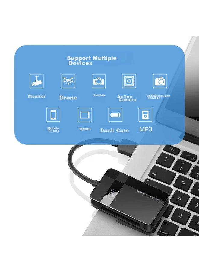 Chuanyu Usb 3.0 High-speed Sd/tf/cf/ms Card Multi-function All-in Card Reader Supports Dslr Camera Storage Cards, Dash Cam, Drone, Computer, And Smartphone Memory Cards - Image 3