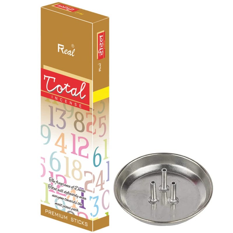 Real Total Premium Agarbatti-90gms Each (Pack of 3) with agarbatti stand - Image 1