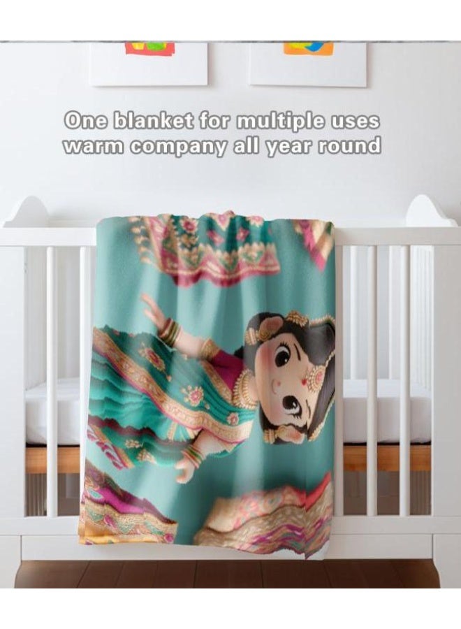 عام بطانية رقيقة من الفانيلا الكرتونية للأطفال والرضع (دافئة ومريحة، ومناسبة للنوم والألعاب) 70 سم * 100 سم - Image 4