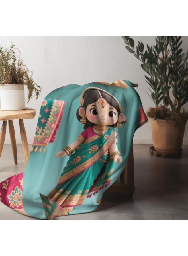 عام بطانية رقيقة من الفانيلا الكرتونية للأطفال والرضع (دافئة ومريحة، ومناسبة للنوم والألعاب) 70 سم * 100 سم - Image 5