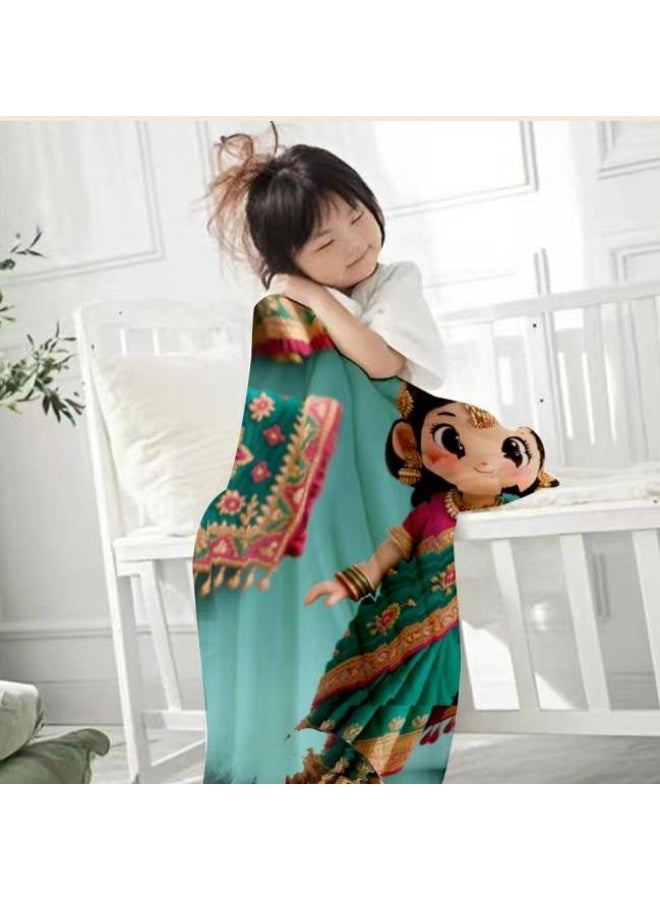 عام بطانية رقيقة من الفانيلا الكرتونية للأطفال والرضع (دافئة ومريحة، ومناسبة للنوم والألعاب) 70 سم * 100 سم - Image 2