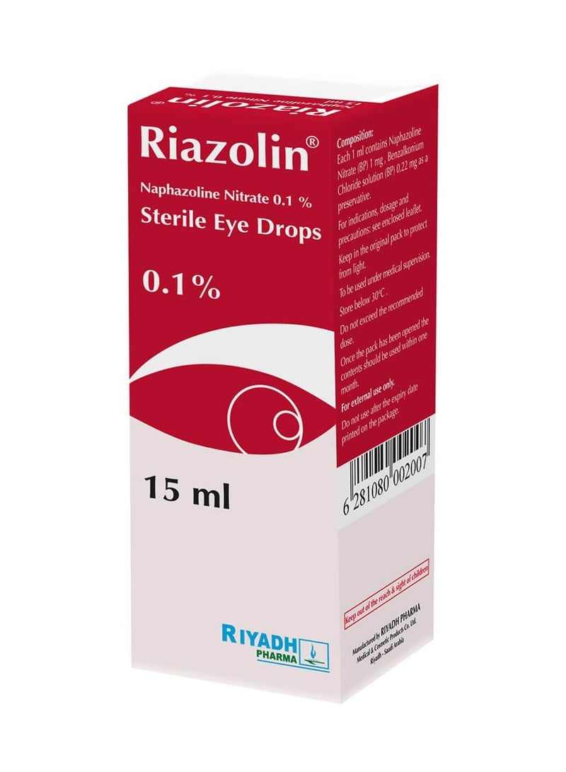 Riazolin 0.1 % Eye Drops 15 ML - Image 3