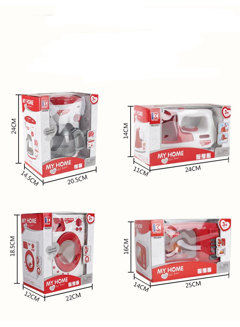 Multifunctional Educational Small Household Appliances Toy Set Children Pretend Play Bread Maker Kitchen Playset - Image 4