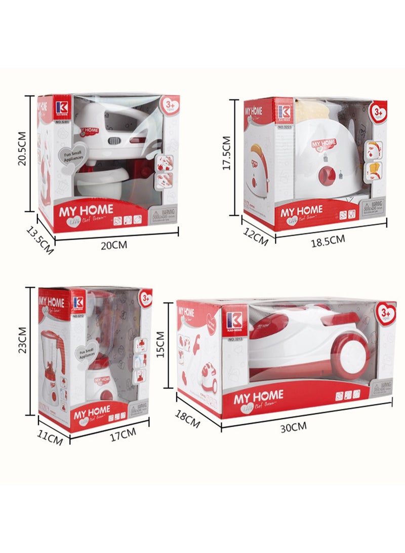 Multifunctional Educational Small Household Appliances Toy Set Children Pretend Play Bread Maker Kitchen Playset - Image 5