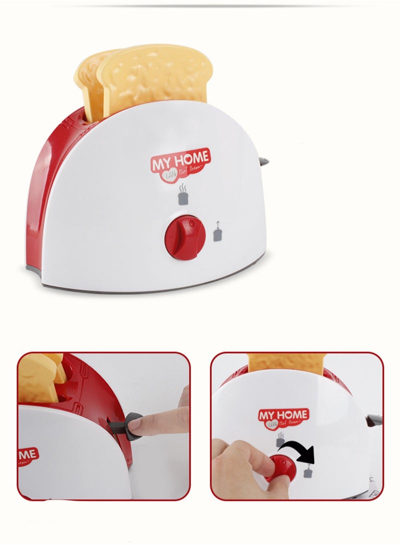 Multifunctional Educational Small Household Appliances Toy Set Children Pretend Play Bread Maker Kitchen Playset - Image 2