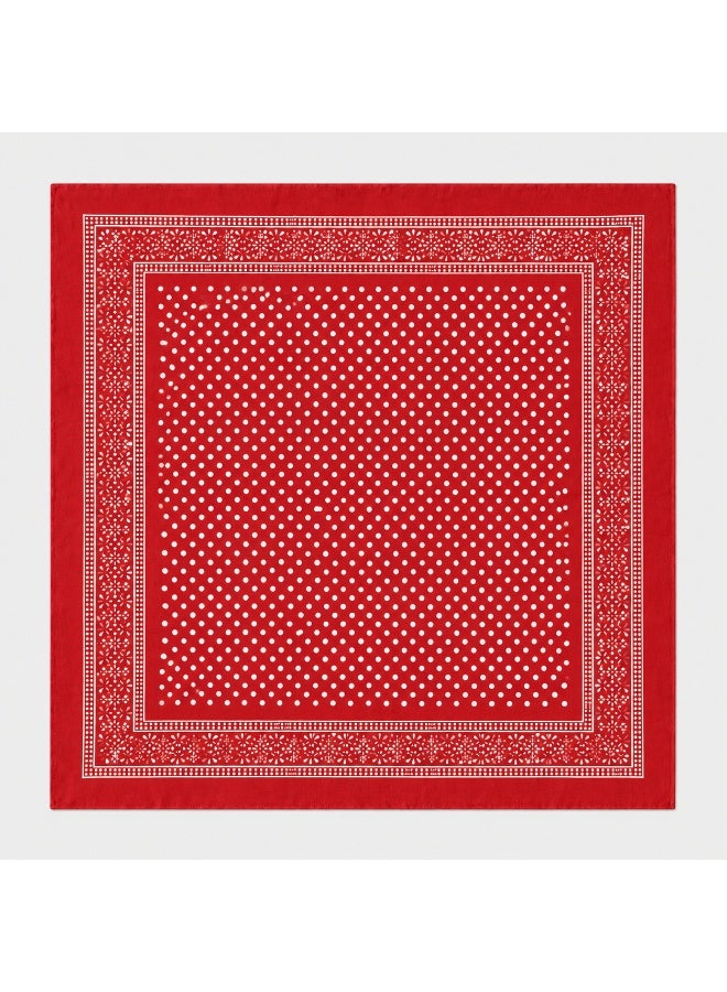 Bandana, Multipurpose Head Scarf, Neck Wrap, Face Cover, Handkerchief, Unisex, Red - Image 2