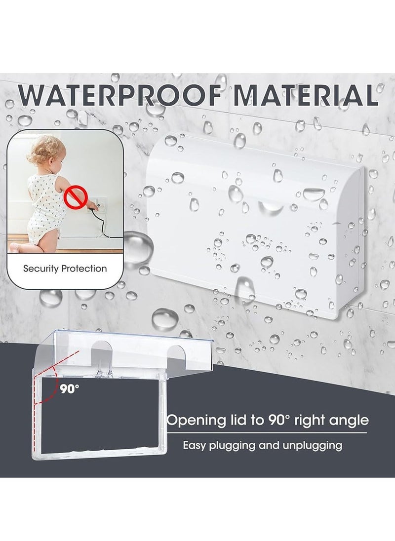 XiuWoo 2 Pcs Waterproof Clear Wall Switch Cover Box, Socket Protector Cover, Childproof Electrical Outlet Cover, Plug Cover Box, Baby Switch Protector Cover, Bathroom Shower Guard for Baby Safety Proofing  - Image 3