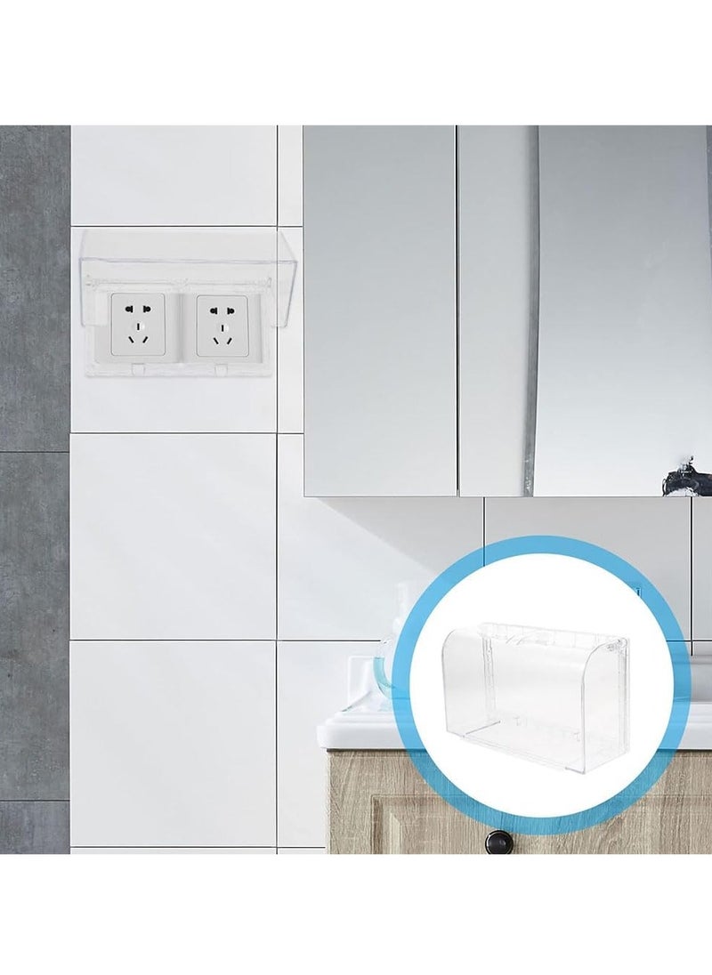 XiuWoo 2 Pcs Waterproof Clear Wall Switch Cover Box, Socket Protector Cover, Childproof Electrical Outlet Cover, Plug Cover Box, Baby Switch Protector Cover, Bathroom Shower Guard for Baby Safety Proofing  - Image 4