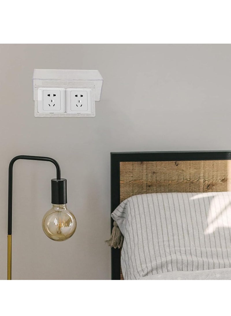 XiuWoo 2 Pcs Waterproof Clear Wall Switch Cover Box, Socket Protector Cover, Childproof Electrical Outlet Cover, Plug Cover Box, Baby Switch Protector Cover, Bathroom Shower Guard for Baby Safety Proofing  - Image 5