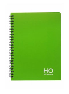 HQ A5 Size Wire Bound Hard Cover Notebook With 160 Pages Green  - Image 1