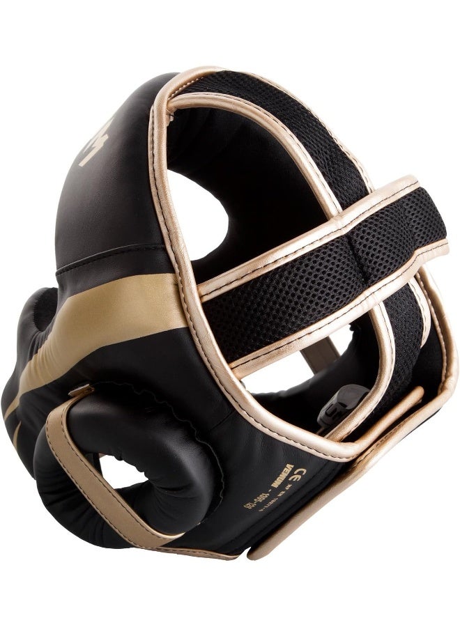 VENUM Elite Headgear-Black/Gold - Image 3