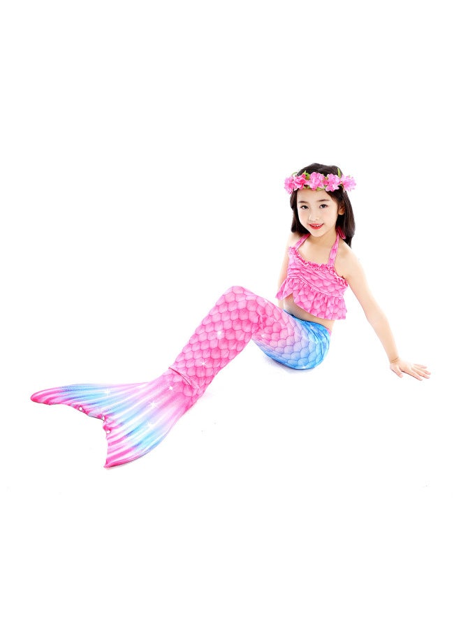 Swimsuit - Girls Mermaid Tail Swimsuit - DH42+WJF46, 130 - Kids Swimming Costume, Beach Bikini, Summer Swimwear, Quick Dry, Pool Party, Bathing Suit Swimsuit - Image 5