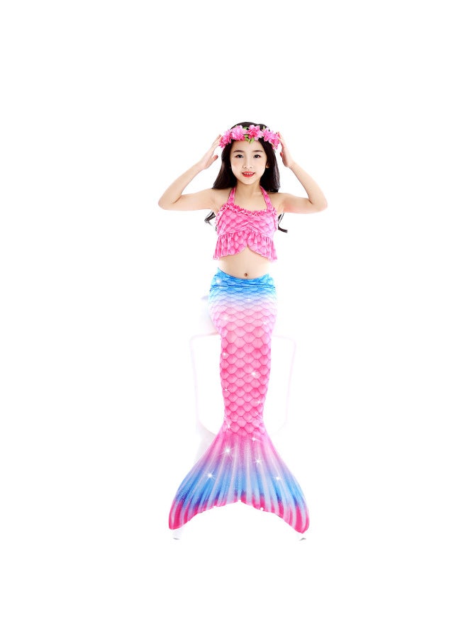 Swimsuit - Girls Mermaid Tail Swimsuit - DH42+WJF46, 130 - Kids Swimming Costume, Beach Bikini, Summer Swimwear, Quick Dry, Pool Party, Bathing Suit Swimsuit - Image 3