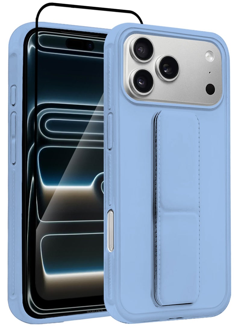 CATANES 2 Packs Premium PU Leather Case for iPhone 17 Pro with Stand Function Shockproof and Anti Scratch Finger Grip with 3D Screen Protector - Image 1