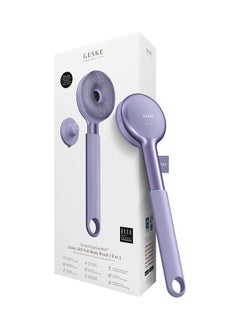 GESKE GESKE Sonic LED Full-Body Brush | 9-in-1  | Smart Body Cleansing Device with Silicone Brush & Age-Defying Red Light Therapy Treatment -Minimizes Wrinkles, Tones and Eases Back Acne- Purple  - Image 1