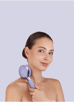 GESKE GESKE Sonic LED Full-Body Brush | 9-in-1  | Smart Body Cleansing Device with Silicone Brush & Age-Defying Red Light Therapy Treatment -Minimizes Wrinkles, Tones and Eases Back Acne- Purple  - Image 3