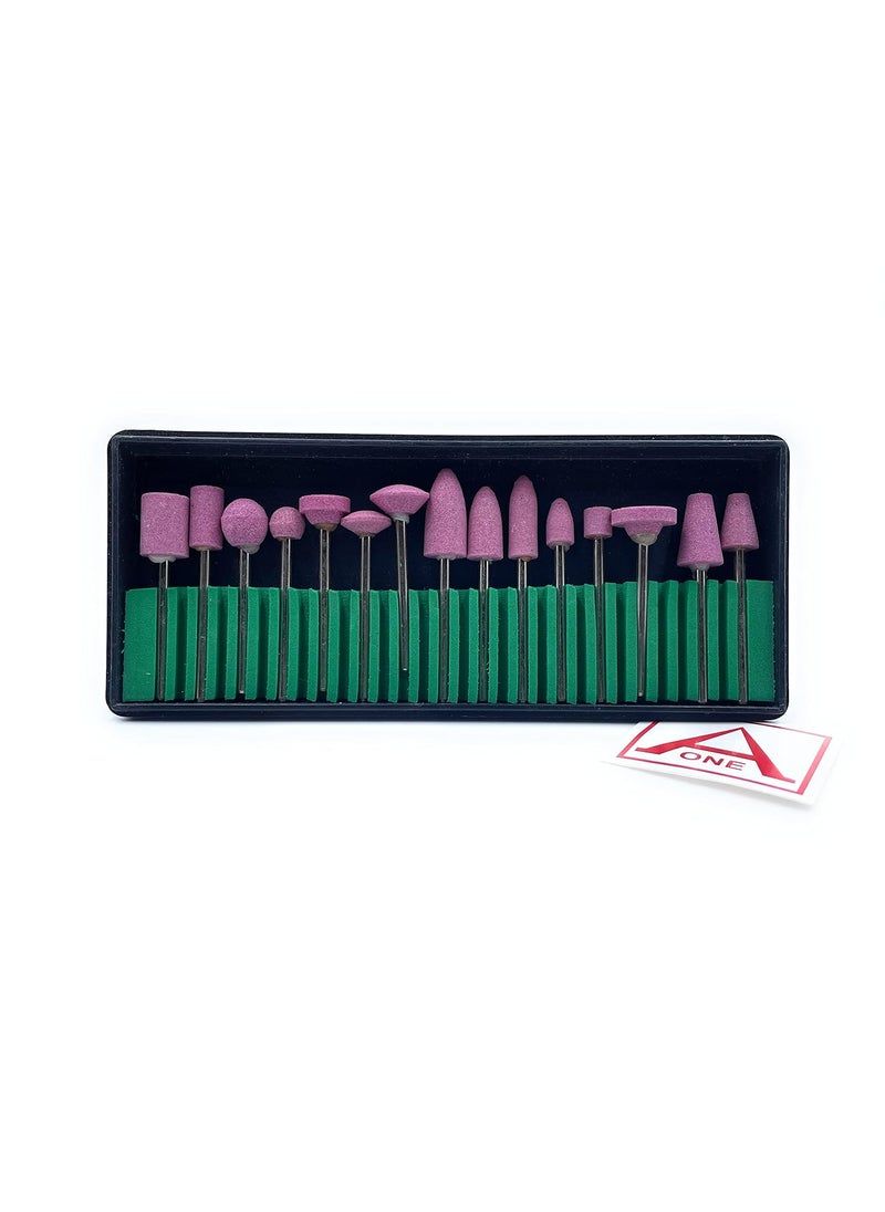 Aone Aone Abrasive Mounted Stone Bur 23mm Set for Grinding Polishing Carving Sanding in Metal Wax Plastic Ceramic Clay etc for Dental Jewellery Making Model Making Hobby Crafts DIY  - Image 2
