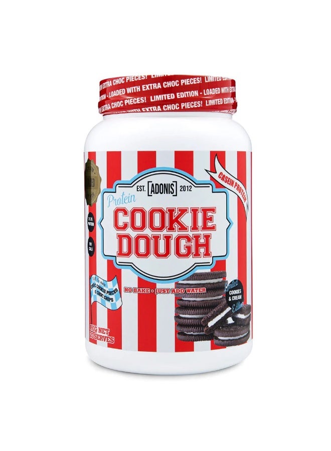 Adonis Cookie Dough Casein Cookies & Cream 1kg | Premium Nighttime Protein