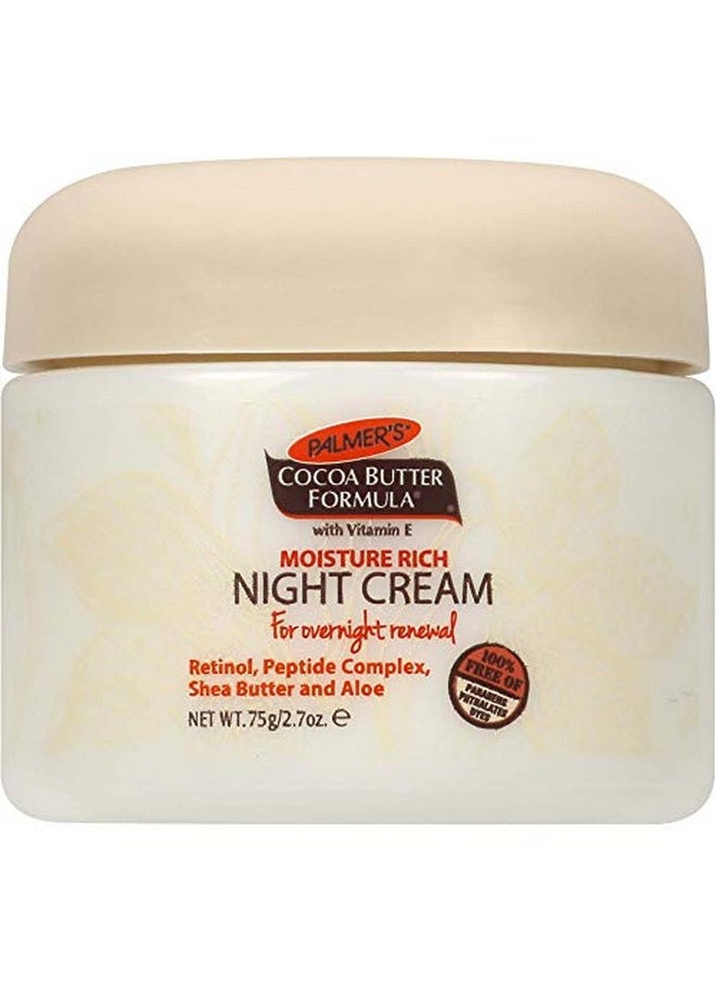 PALMER'S Cocoa Butter Formula Overnight Moisture Rich Night Facial Cream, 2.7 Ounces (Pack Of 6)  - Image 2
