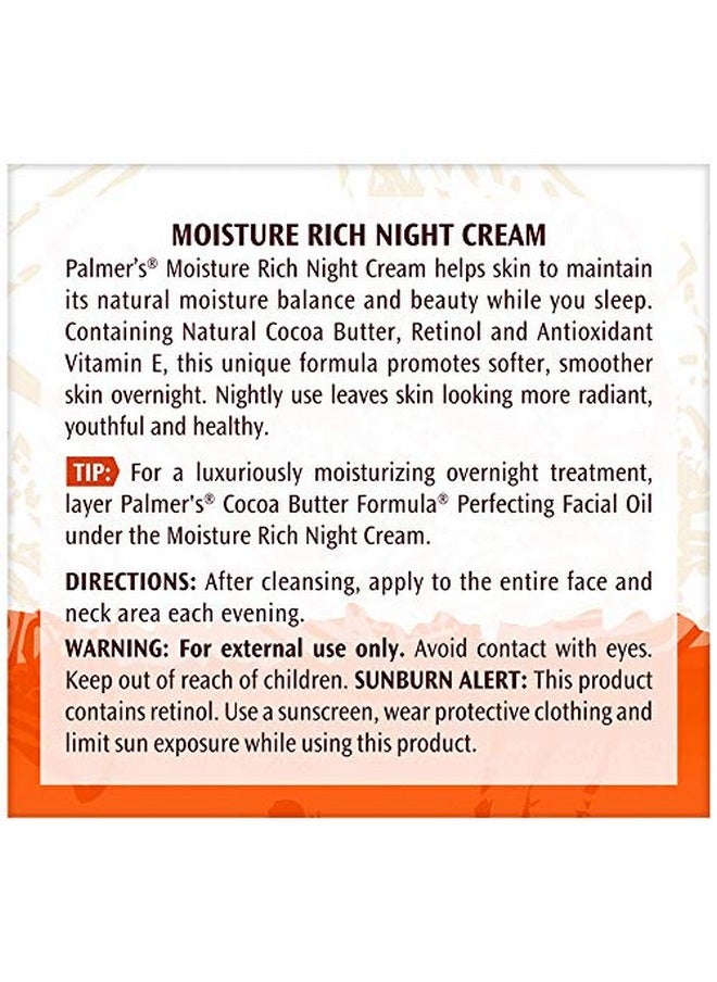 PALMER'S Cocoa Butter Formula Overnight Moisture Rich Night Facial Cream, 2.7 Ounces (Pack Of 6)  - Image 3