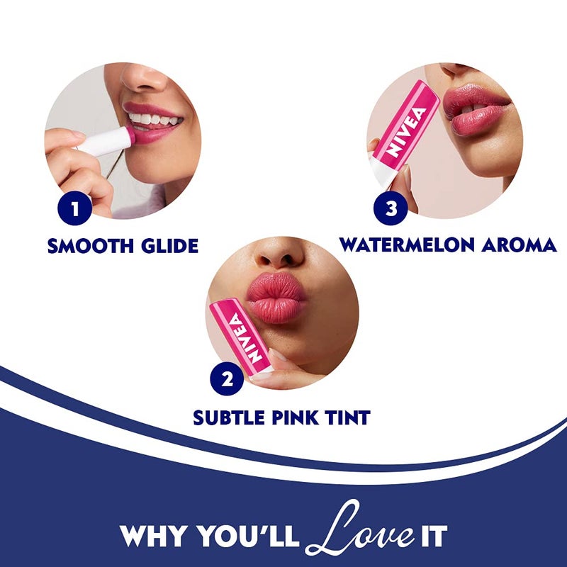 Nivea Fruity Shine Watermelon Lip Balm, 4.8gm - Image 5